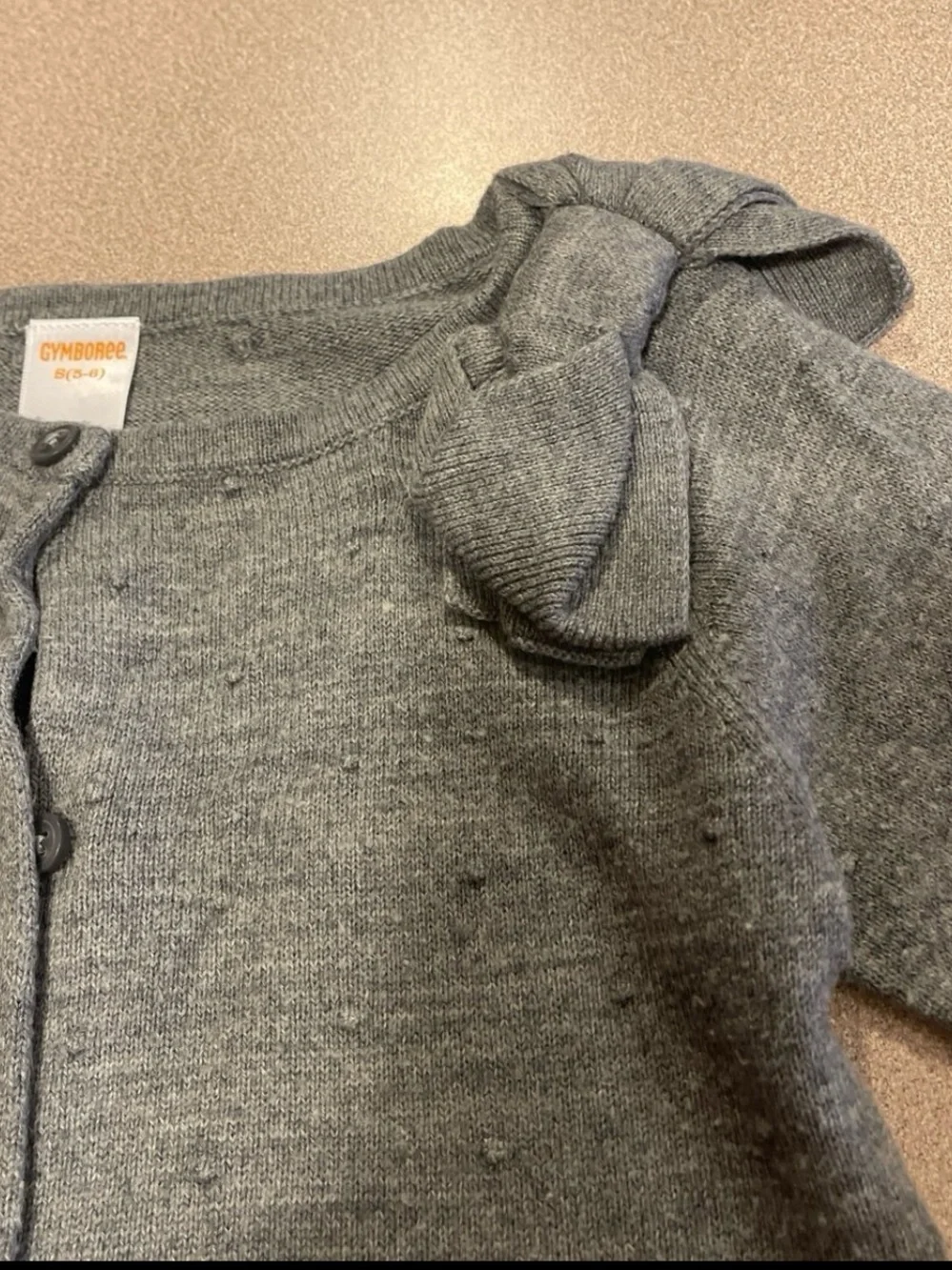 Gymboree Gray Knit Sweater Cardigan - 5/6